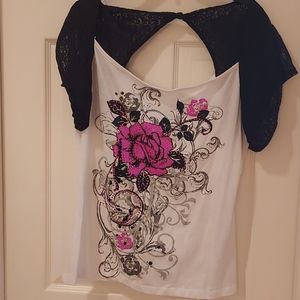 Pink Rose Bling Top